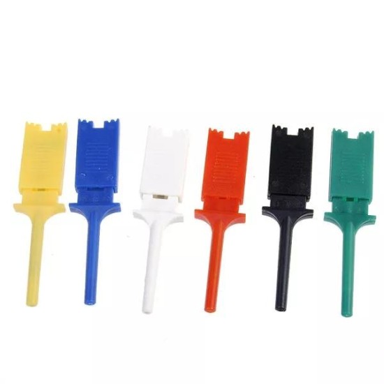 5Pcs 6 Colors Small Test Hook Clip Grabber Single Probe