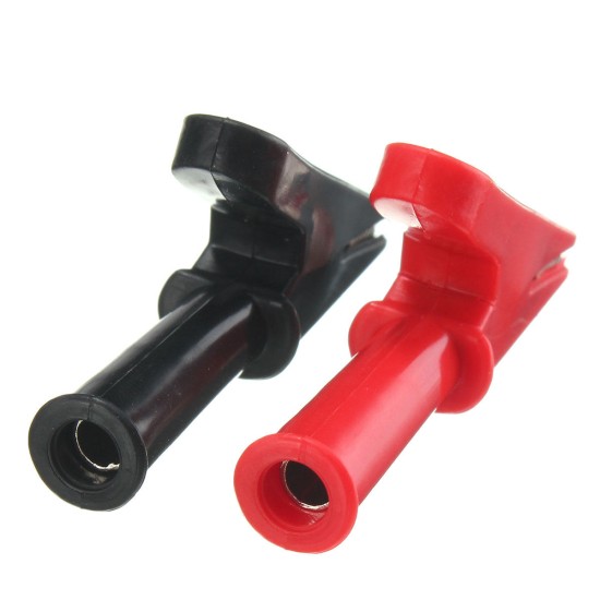 2Pcs 2000V 30A Crocodile Alligator Folders Safety Test Clips For 4mm Shrouded Banana Plug