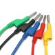 5Pcs 5 Colors Silicone Banana to Banana Plugs Test Probe Leads Cable