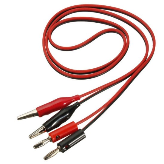 Alligator Test Lead Clip To Banana Plug Probe Cable for Multimeters