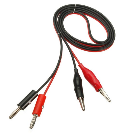 Alligator Test Lead Clip To Banana Plug Probe Cable for Multimeters