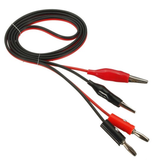 Alligator Test Lead Clip To Banana Plug Probe Cable for Multimeters