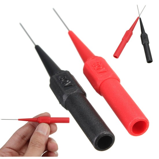 Insulation Piercing Needle Non-destructive Multimeter pen point Red/Black