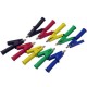 P2002 10Pcs 5 Color 100V 20A 4mm Banana Plug Crocodile Alligator Clips Safety Test Folders