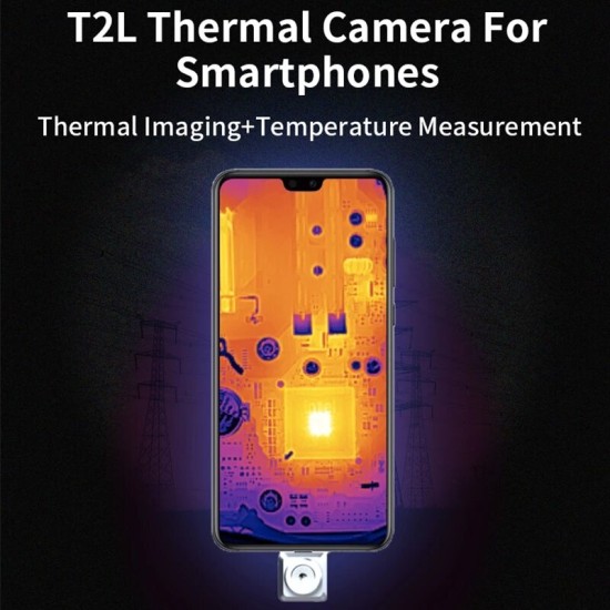 T2L Thermal Imager 256x192 Camera Infrared Thermometer Imager Industrial Detection Imaging Camera for Mobile Phone Android