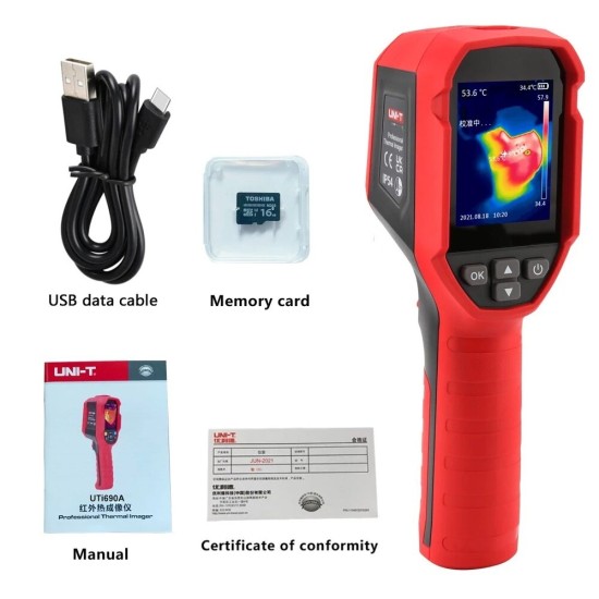 UTi690A 120*90 Infrared Thermal Imager -20~400℃ PC Software Analysis Industrial Thermal Imaging Camera Handheld USB Infrared Thermometer