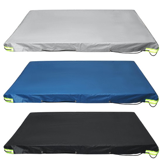 214x122cm Foldable Trailer Car Cover Waterproof Windproof Dust Protector With Rubber Belt