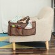 2Pcs/Set Armrest Cover W/ 6 Pockets Linen Anti-Slip Sofa Armrest Cover Protector