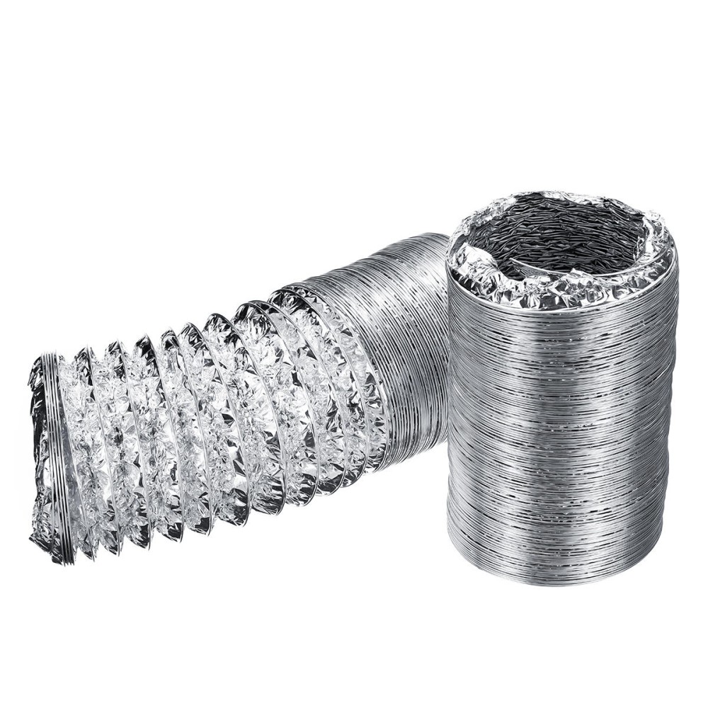 4 Inch 100mm Air Ventilation Fan Pipe Hose Flexible Aluminum Exhaust ...