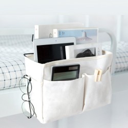 Bedside Hanging Basket Canvass Pocket Sundry Storage Bag Large-capacity Organizer Bedside Hanging Basket Canvass Pocket Sundry Storage Bag Large-capacity Organizer