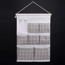 Cotton Linen Waterproof Wall Hanging Storage Bag Cartoon Printed Organizer Decor Cotton Linen Waterproof Wall Hanging Storage Bag Cartoon Printed Organizer Decor