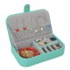 Litchi Pattern Jewelry Box Leather Earrings Storage Cases For Girl Portable Monolayer Jewelry Organize Travel Casket