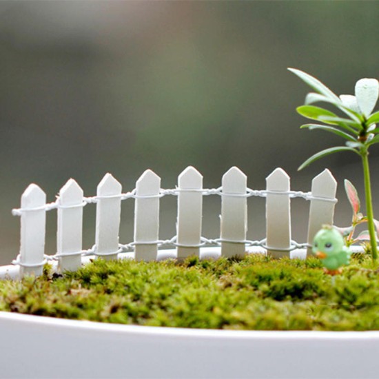 Miniature Small Wood Fence DIY Fairy Garden Micro Dollhouse Plant Pot Decorations Bonsai Terrarium Ornament