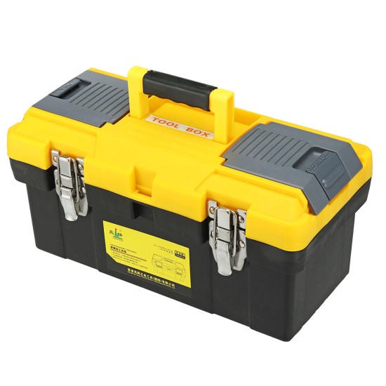 14/17/19 Inch Plastic Work Tools Storage Box Protable Carrying Case Handle Accessories Holder