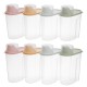 4Pcs Cereal Storage Box Plastic Rice Container Food Sealed Jar Cans Kitchen Grain Dried Fruit Snacks Storage Box