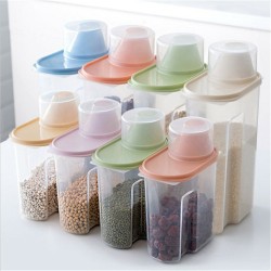 4Pcs Cereal Storage Box Plastic Rice Container Food Sealed Jar Cans Kitchen Grain Dried Fruit Snacks Storage Box 4Pcs Cereal Storage Box Plastic Rice Container Food Sealed Jar Cans Kitchen Grain Dried Fruit Snacks Storage Box