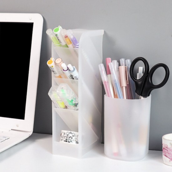 Creative Fashion Oblique Pen Holder Wheat Stalk Korean Style Multi-function Desktop StorageBox Office Stationery Kawaii