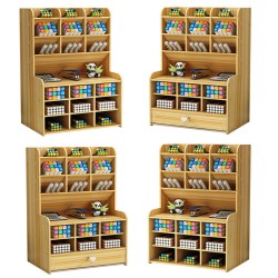 Desk Organizer Desktop Storage Brush Container Office Pencil Holder Pen Box Tool Desk Organizer Desktop Storage Brush Container Office Pencil Holder Pen Box Tool