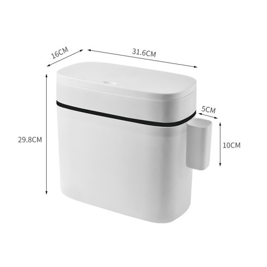 Multifunction Bathroom Trash Can Wastebasket Toilet Brush Toilet Garbage Bin Waste Dustbin Restroom