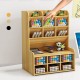 Pen Holder Storage Box Wood Pencil DIY Desktop Container Studentsk Case Rack