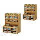 Pen Holder Storage Box Wood Pencil DIY Desktop Container Studentsk Case Rack