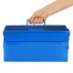 1PCS Blue Double-layer Iron Toolbox Double-layer Iron Toolbox Portable Folding Toolbox Household Storage Box