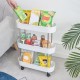 3/4 Layers Slim Storage Cart Mobile Shelving Unit Organizer Slide Out Storage Rolling Utility Cart Racks For Kitchen Bathroom