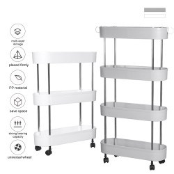 3/4 Layers Slim Storage Cart Mobile Shelving Unit Organizer Slide Out Storage Rolling Utility Cart Racks For Kitchen Bathroom 3/4 Layers Slim Storage Cart Mobile Shelving Unit Organizer Slide Out Storage Rolling Utility Cart Racks For Kitchen Bathroom