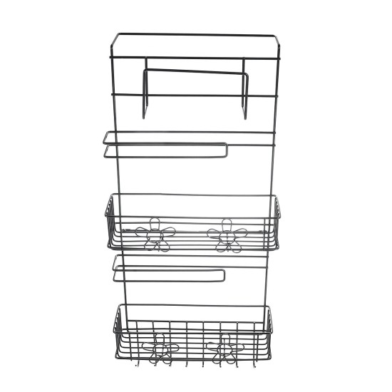 5 Tiers Fridge Hanging Rack Shelf Side Storage Spice Multi-Layer Side Holder