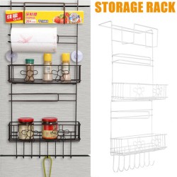 5 Tiers Fridge Hanging Rack Shelf Side Storage Spice Multi-Layer Side Holder 5 Tiers Fridge Hanging Rack Shelf Side Storage Spice Multi-Layer Side Holder