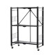 Installation-free Folding Kitchen Racks Floor-to-ceiling Multi-layer Kitchen Storage Racks Movable Racks