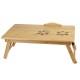 Portable Deluxe Bamboo Laptop Bed Desk Table Foldable Workstation Tray Lap