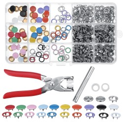 100/200 Sets DIY Press Studs Tools Kit Assorted Colors Snap Metal Sewing Buttons 100/200 Sets DIY Press Studs Tools Kit Assorted Colors Snap Metal Sewing Buttons