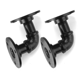 1 Pair of DN15 70/130/180/210mm Steel Pipe Shelf Bracket Holder DIY Pipe Shelf Brackets 1 Pair of DN15 70/130/180/210mm Steel Pipe Shelf Bracket Holder DIY Pipe Shelf Brackets