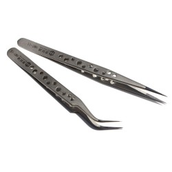 High Precision Tweezer Stainless Steel Elbow Tip With Cooling Hole Phone Repair Tool High Precision Tweezer Stainless Steel Elbow Tip With Cooling Hole Phone Repair Tool