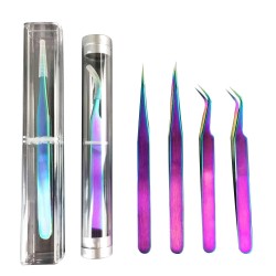 Multi-purpose Precision Industrial Tweezers Anti-static Bent Straight Stainless Steel Coloured Tweezers Mobile Phone Repair Hand Tool Set Multi-purpose Precision Industrial Tweezers Anti-static Bent Straight Stainless Steel Coloured Tweezers Mobile Phone Repair Hand Tool Set