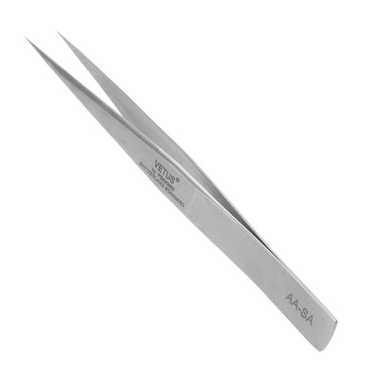 AA-SA Precision Tweezer Forceps Stainless Steel Antimagnetic Anti-acid Electronic Repair Tools