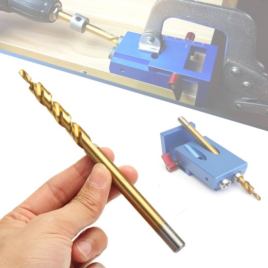 9.5mm Twist Step Drill Bit 3/8inch Round/Hex Shank Drill for Woodworking Pocket Hole Jig