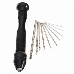 Mini Aluminum Hand Drill with Keyless Chuck and 10pcs Twist Drills Rotary Tool Mini Aluminum Hand Drill with Keyless Chuck and 10pcs Twist Drills Rotary Tool