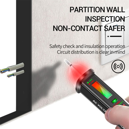 VC1015 AC12-1000V Smart Non-Contact Digital AC Voltage Tester Pen Current Electric Sensor Tester with LED Indicator