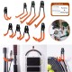 10-Pack Wall Mounted Garage Hooks Set Workshop Garden Tools Storage Organizer