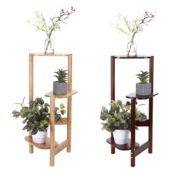 3-Tier Corner Wooden Plant Stand Garden Flower Pot Holder Display Rack Shelves 3-Tier Corner Wooden Plant Stand Garden Flower Pot Holder Display Rack Shelves