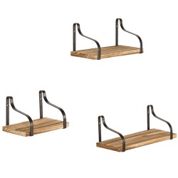 3Pcs Wall Shelf Floating Vintage Wooden Display Stand Storage Shelf Rack 3Pcs Wall Shelf Floating Vintage Wooden Display Stand Storage Shelf Rack
