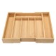 7 Cells Wooden Cutlery Drawer Draw Organiser Bamboo Expandable Tray