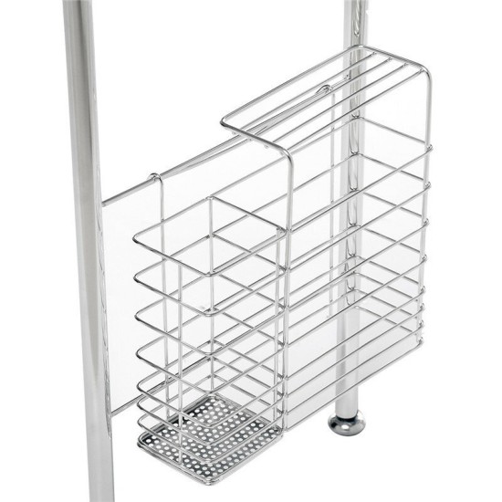 95x62x25.5cm 2 Tiers Over The Sink Dish Drying Rack Shelf Stainless Kitchen Cutlery Holder