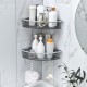 Bathroom Triangular Shower Shelf Corner Bath Storage Holder Rack With Hooker