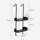 Black Hanging Bath Shelves Bathroom Shelf Organizer Nail-free Shampoo Holder