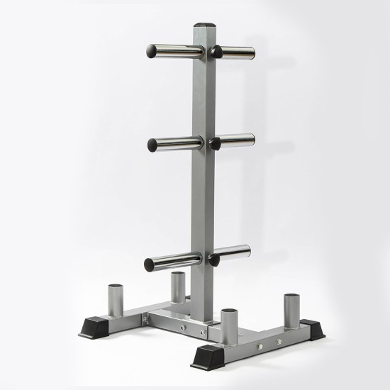 Bumper Weight Plate Storage Tree Rack Olympic Barbell Bar Stand Holder Organizer