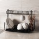 Dish Drainer Kitchen Drying Drain Shelf Sink Holder Cup Bowl Storage Home Basket Stand