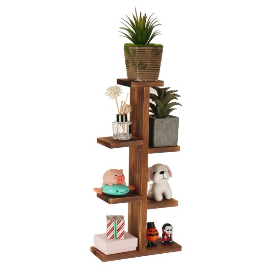 Fashion Multi-Tier Wooden Plant Stand Flower Display Rack Indoor Outdoor Flowers